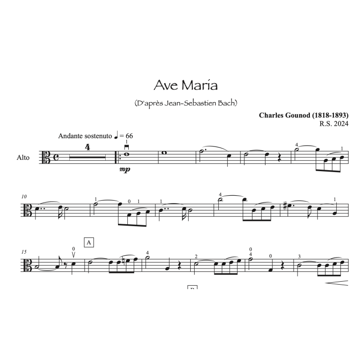 Gounod - Ave Maria - Alto et piano