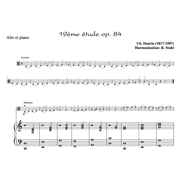 Dancla - études op.84 n°19 à 24 - alto et piano