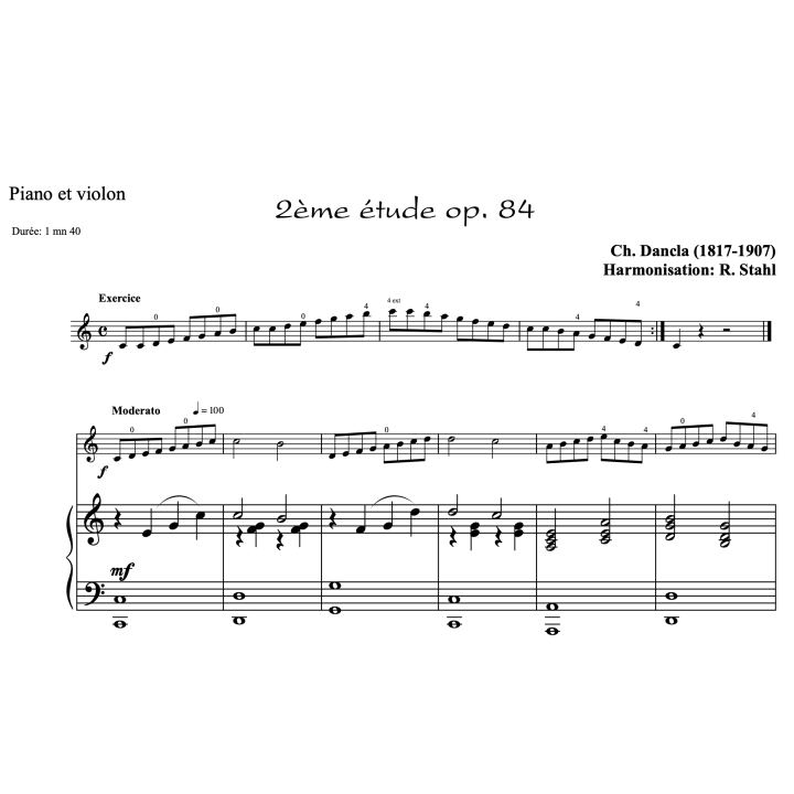 Dancla - études op.84 n°1 à 6 - Violon et piano