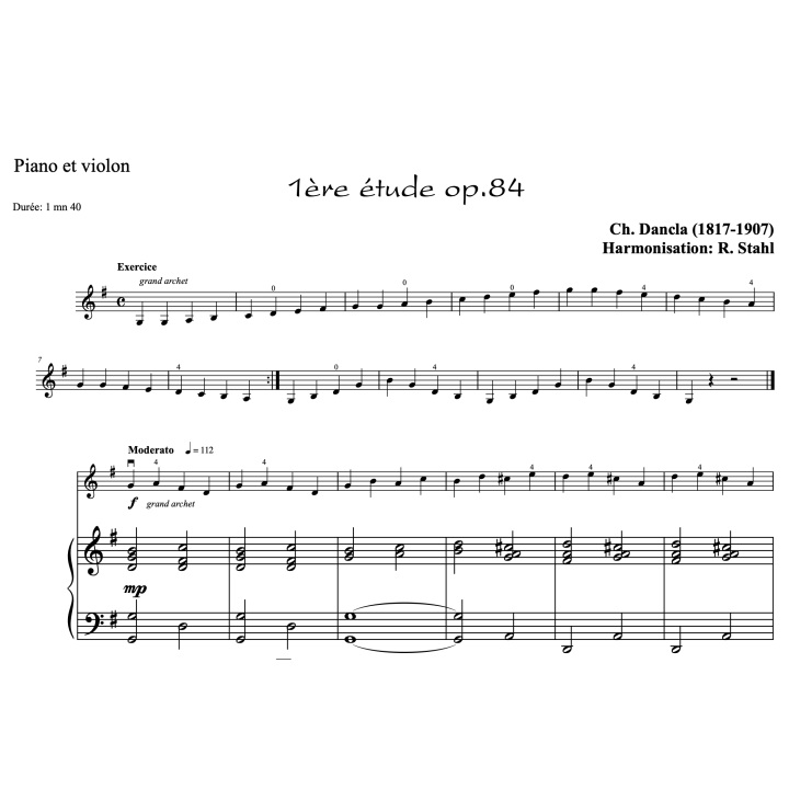 Dancla - études op.84 n°1 à 6 - Violon et piano