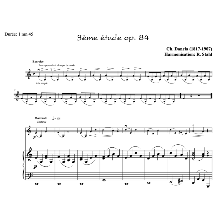 Dancla - études op.84 n°1 à 6 - Violon et piano
