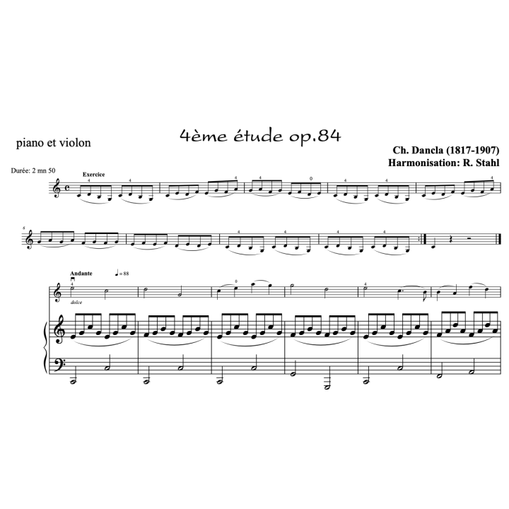 Dancla - études op.84 n°1 à 6 - Violon et piano