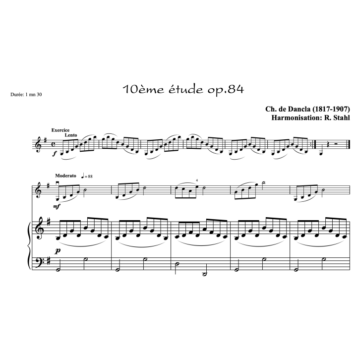 Dancla - études op.84 n°7 à 12 - Violon et piano