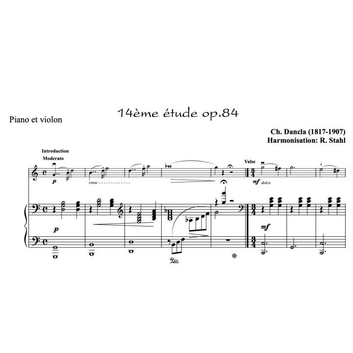 Dancla - études op.84 n°13 à 18 - Violon et piano