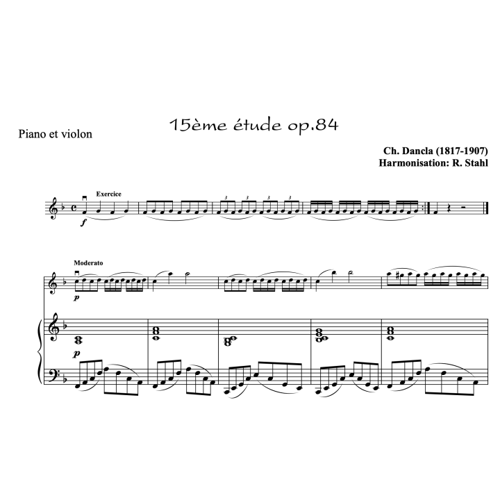 Dancla - études op.84 n°13 à 18 - Violon et piano