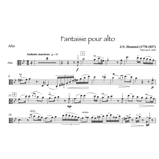 Hummel Fantaisie pour alto et piano