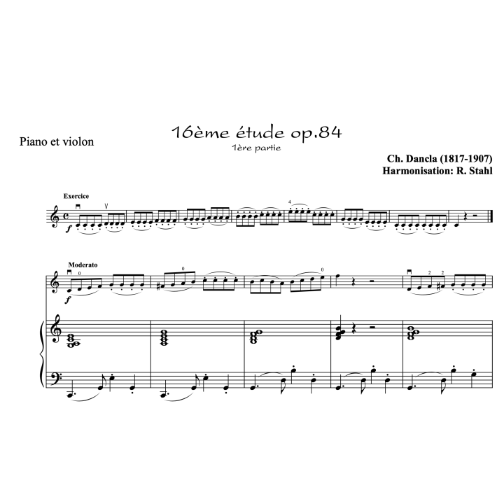 Dancla - études op.84 n°13 à 18 - Violon et piano