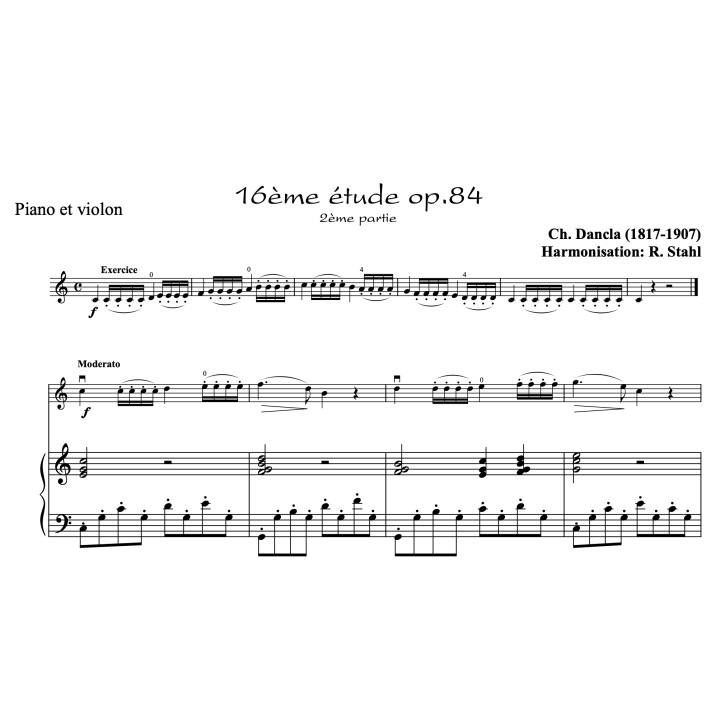 Dancla - études op.84 n°13 à 18 - Violon et piano