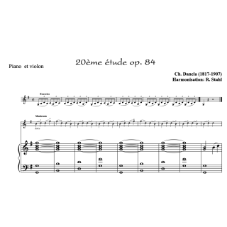Dancla - études op.84 n°19 à 24 - Violon et piano