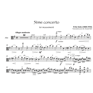 Seitz - 5ème concerto - Alto et piano