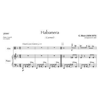 Bizet - Habanera - Alto et piano
