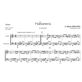 Bizet - Habanera - Violon et violoncelle