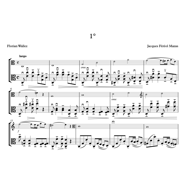 Mazas - 30 études pour 2 altos