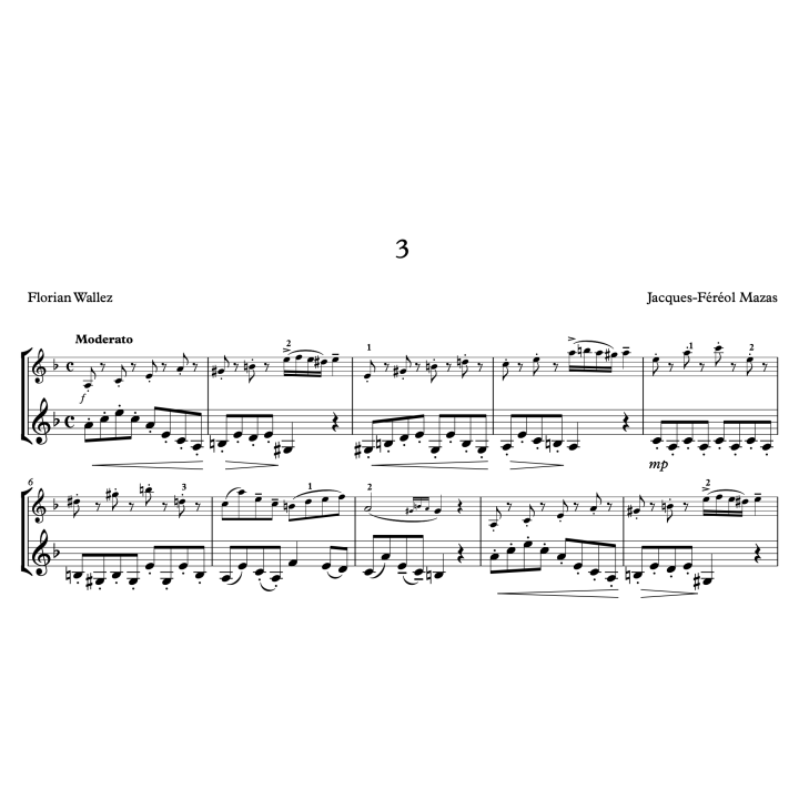 Mazas - 30 études pour violon en duo