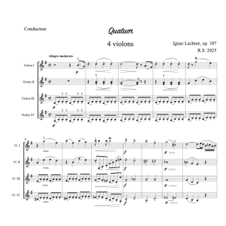 Lachner Quatuor 4 violons