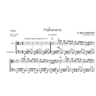 Bizet - Habanera - Alto et violoncelle