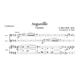 Bizet - Seguedille - 2 altos et piano