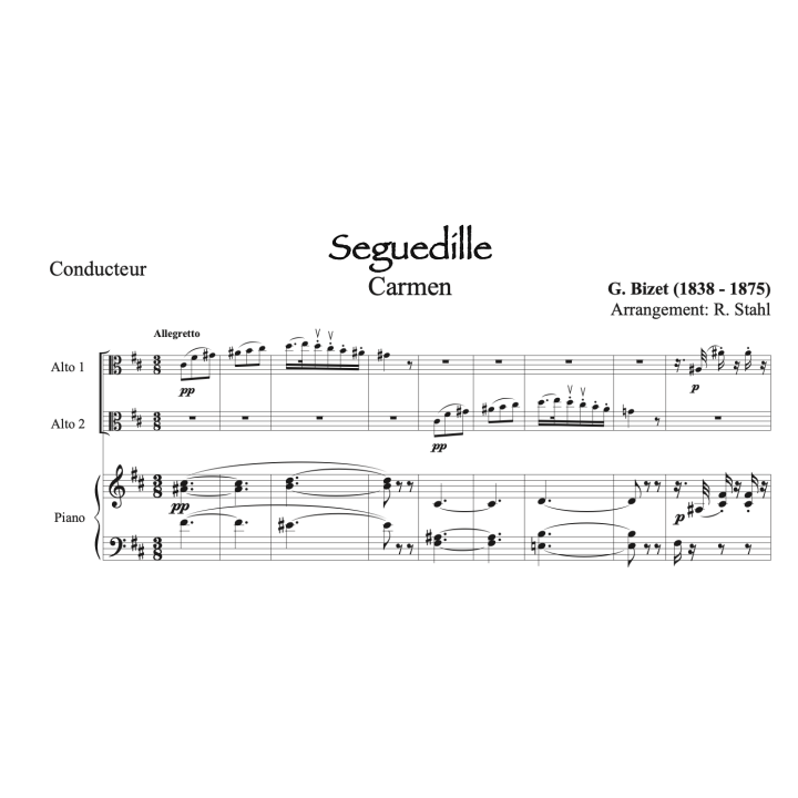Bizet - Seguedille - 2 altos et piano