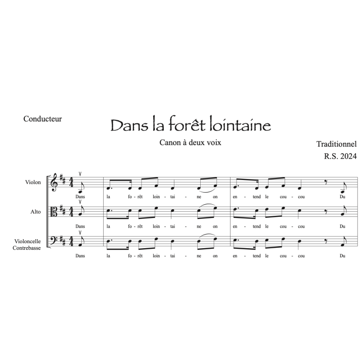 3 canons populaires pour orchestre 1er cycle (volume 2)