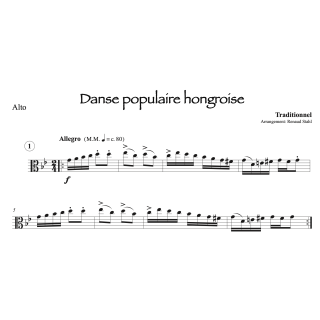Danse populaire hongroise - alto et piano