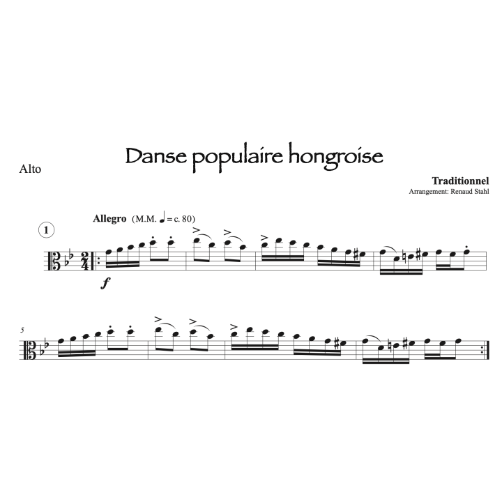 Danse populaire hongroise - alto et piano