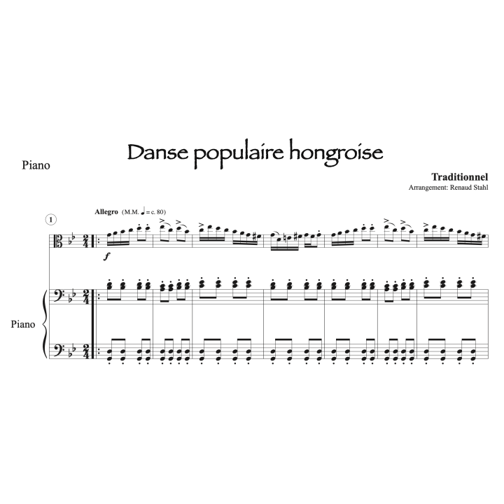 Danse populaire hongroise - alto et piano