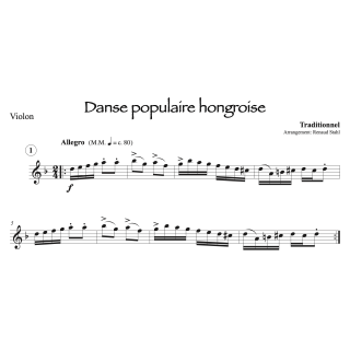 Danse populaire hongroise - violon et piano