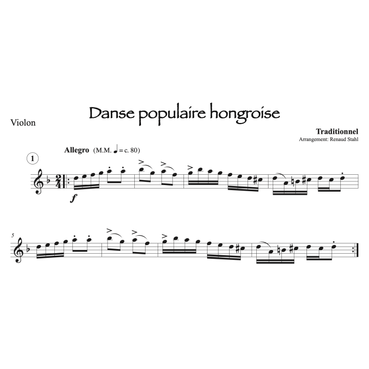 Danse populaire hongroise - violon et piano