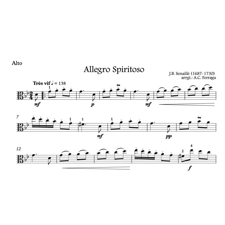 Senaillé - Allegro spiritoso - Alto et piano