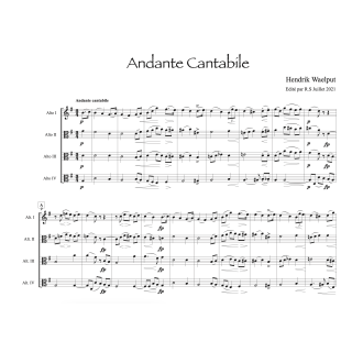 WAELPUT - ANDANTE CANTABILE - 4 ALTOS