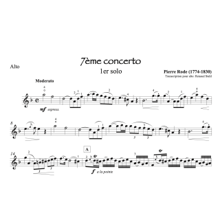 Rode - 7ème concerto - Alto