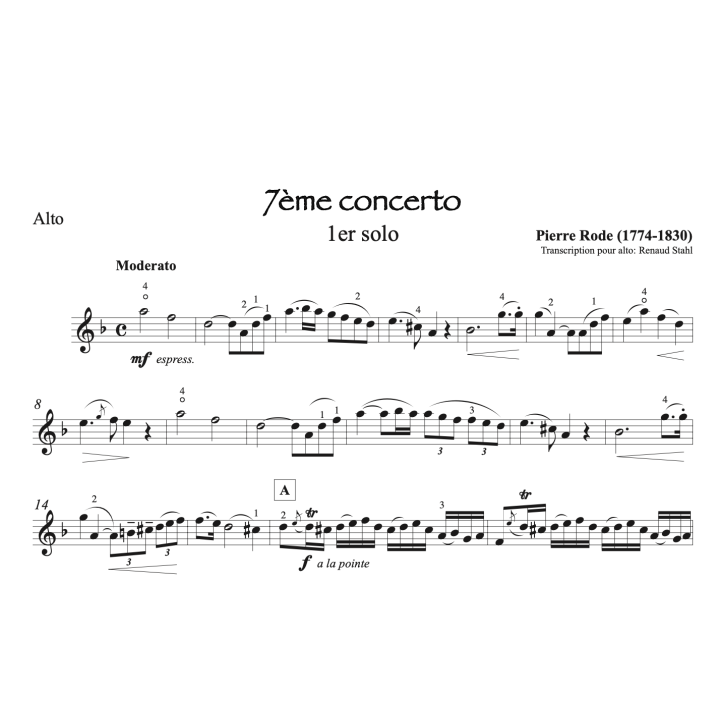 Rode - 7ème concerto - Alto