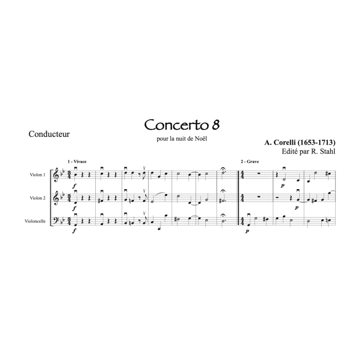 Corelli - Concerto pour la nuit de Noël - 2 violons et violoncelle