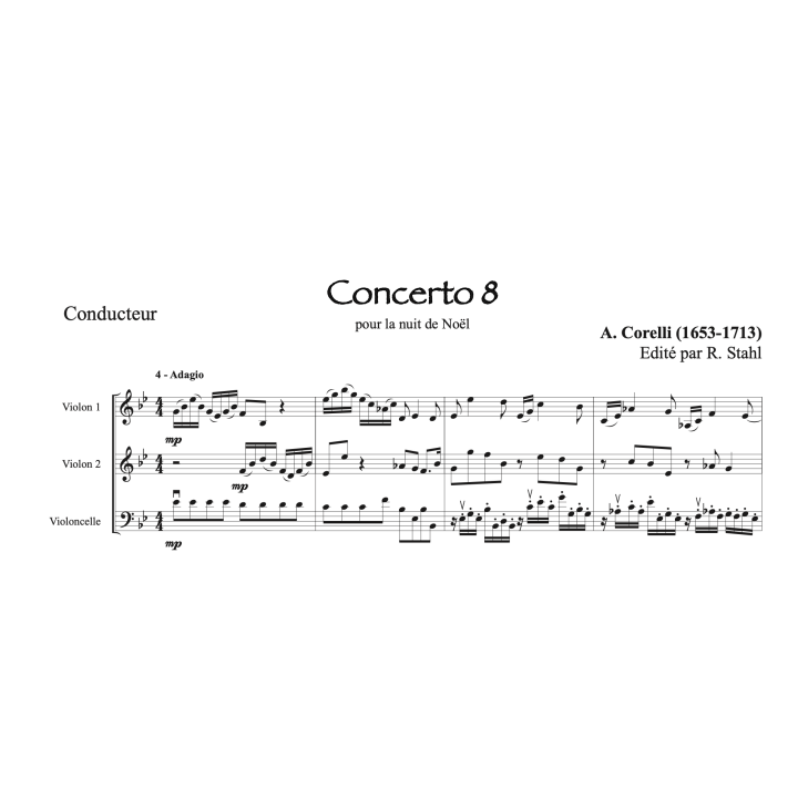 Corelli - Concerto pour la nuit de Noël - 2 violons et violoncelle