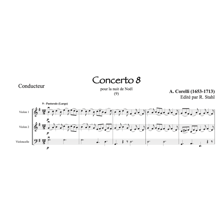Corelli - Concerto pour la nuit de Noël - 2 violons et violoncelle