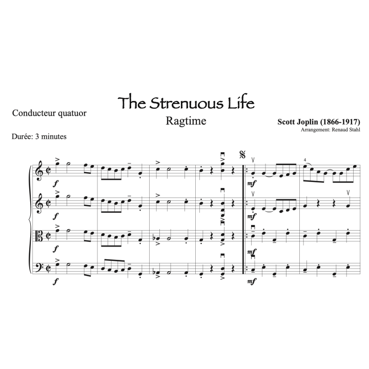 Joplin - The strenuous Life - Quatuor
