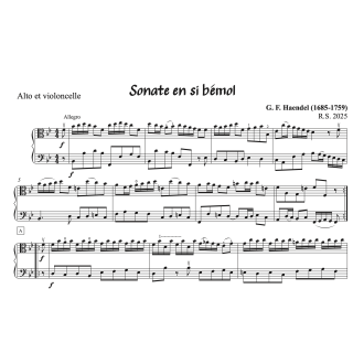 Haendel - Sonate en sib majeur pour alto et violoncelle