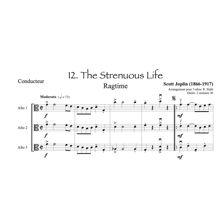 Tangos et Ragtimes pour ensemble d'altos