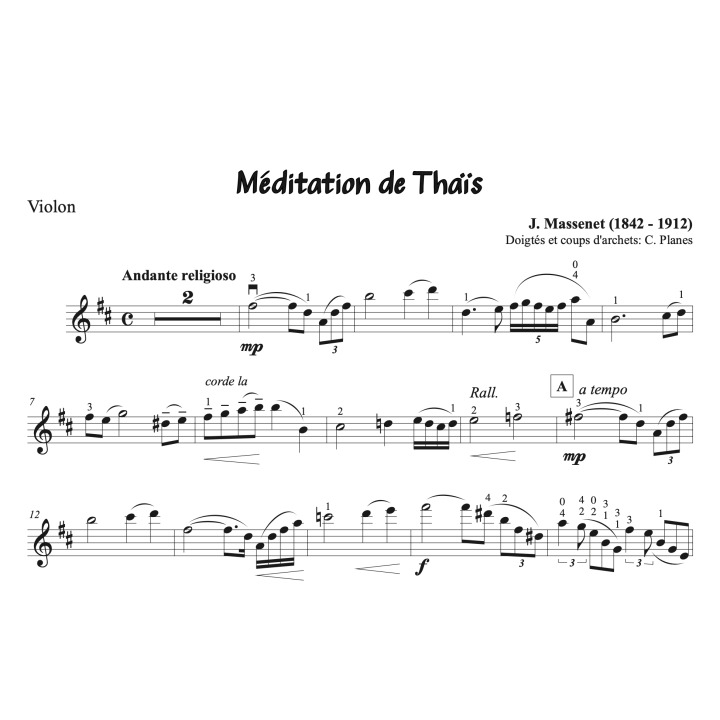 Massenet - Méditation de Thaïs - violon et piano