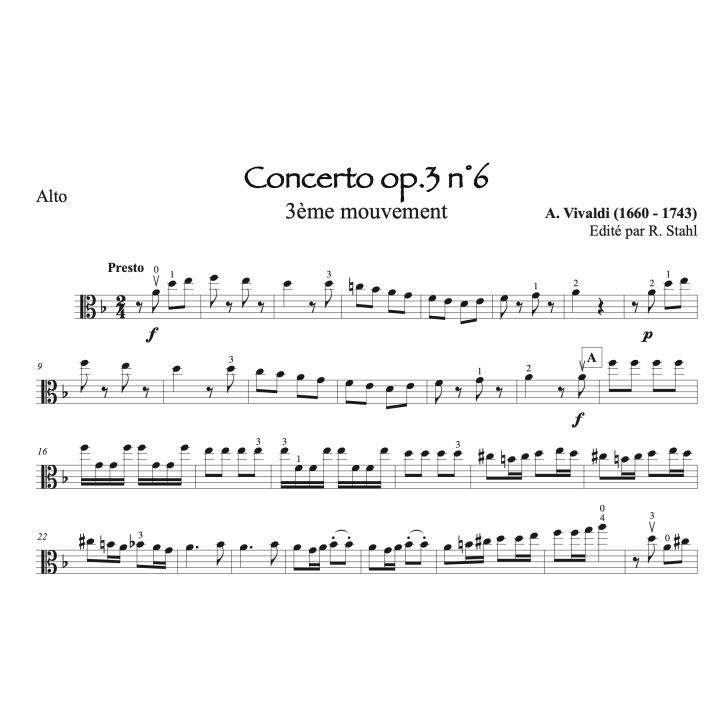 Vivaldi - Concerto op.3 n°6 - Final - Alto et piano