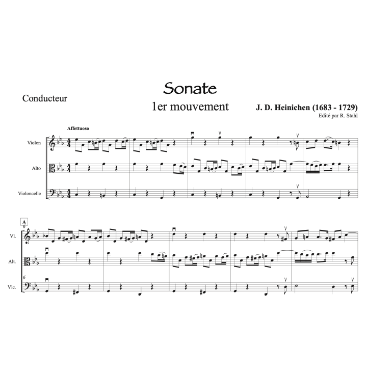 Heinichen - Sonate - Violon alto violoncelle