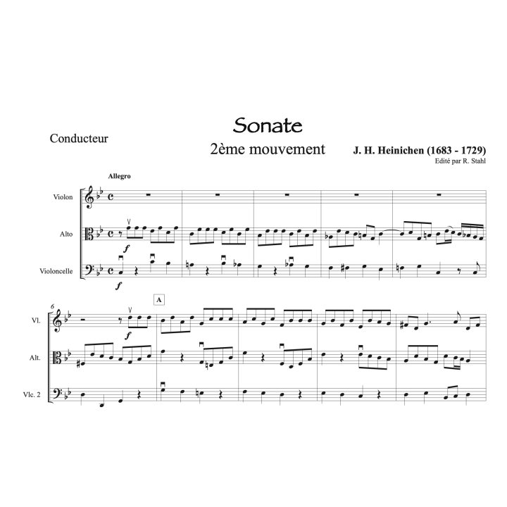 Heinichen - Sonate - Violon alto violoncelle