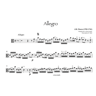 Fiocco - Allegro - Alto et piano