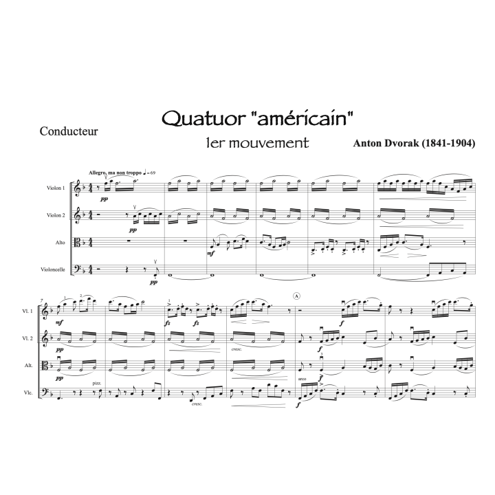 Dvorak - Quatuor américain - 1er mouvement