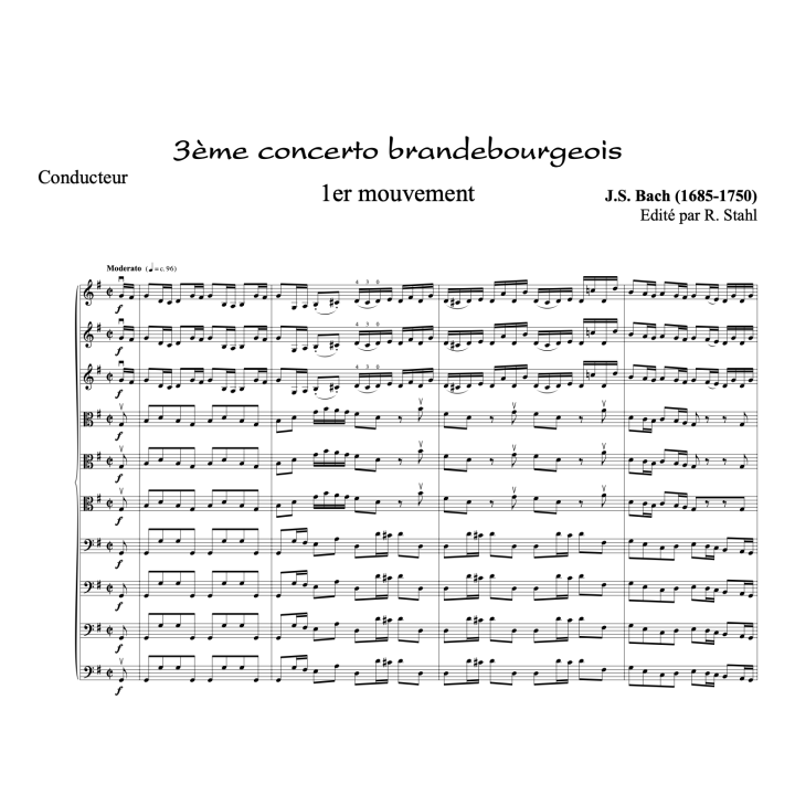 Bach - 3ème concerto brandebourgeois