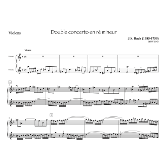 Bach - Concerto pour 2 violons - 1er mouvement