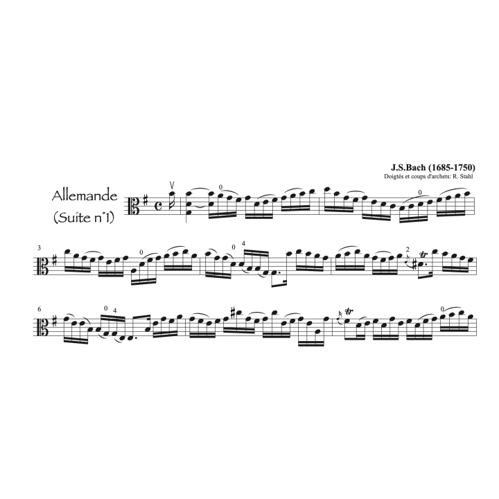Bach - Suite n°1 - Alto